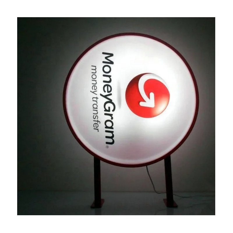 Wholesale Outdoor Aluminum Frame Double Sided LED Back-lit Advertising Display Lightbox Signs D=50CM