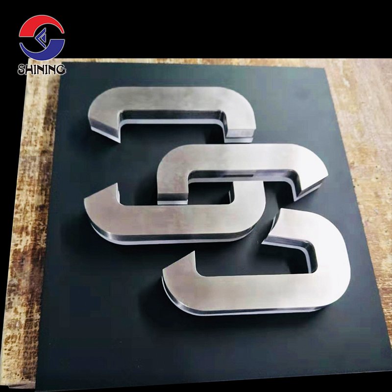 Shining Sign 3d Illuminated Logo Custom Acrylic Metal Back-lit Letters Stainless Steel Advertising Signs Electroplating Painting