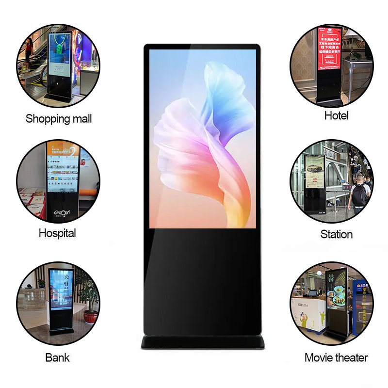32 43 55 65 Inch Indoor Hd 1080p Vertical Touch Screen Android Advertising Screen Totem Player For Shopping Mall Marketing