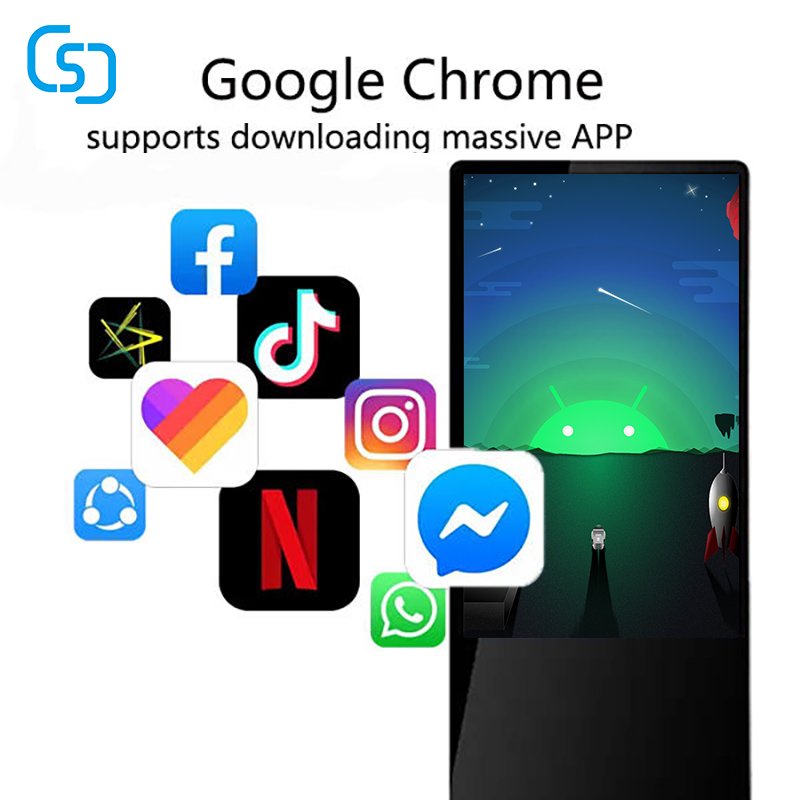 32 43 55 65 Inch Indoor Hd 1080p Vertical Touch Screen Android Advertising Screen Totem Player For Shopping Mall Marketing