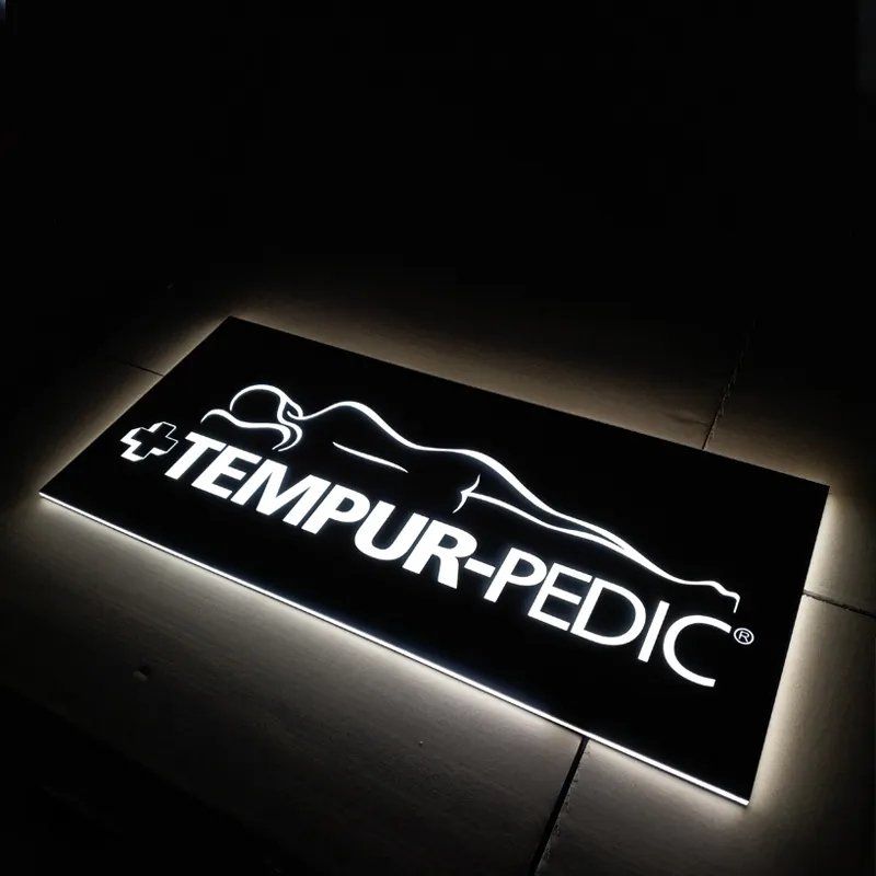 Factory Custom High Quality Backlit Board Acrylic Led Advertising Light Boxes For Wall Mounted