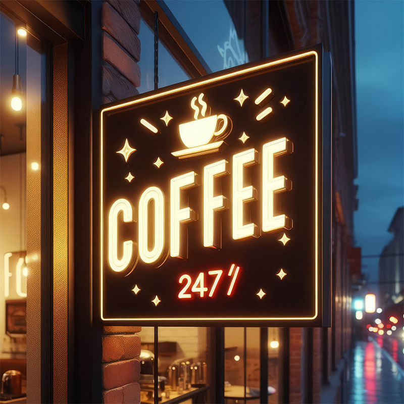 Cheap Price Restaurant Coffee Shop Outdoor Sign Non Illuminated Business Advertising Metal Blade Signs Double Sides Sign Board