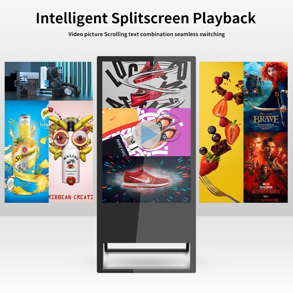 4K LCD Touch Screen Information Kiosk Vertical Touch Screen WiFi USB LCD Display Independent Digital Poster Advertising Player