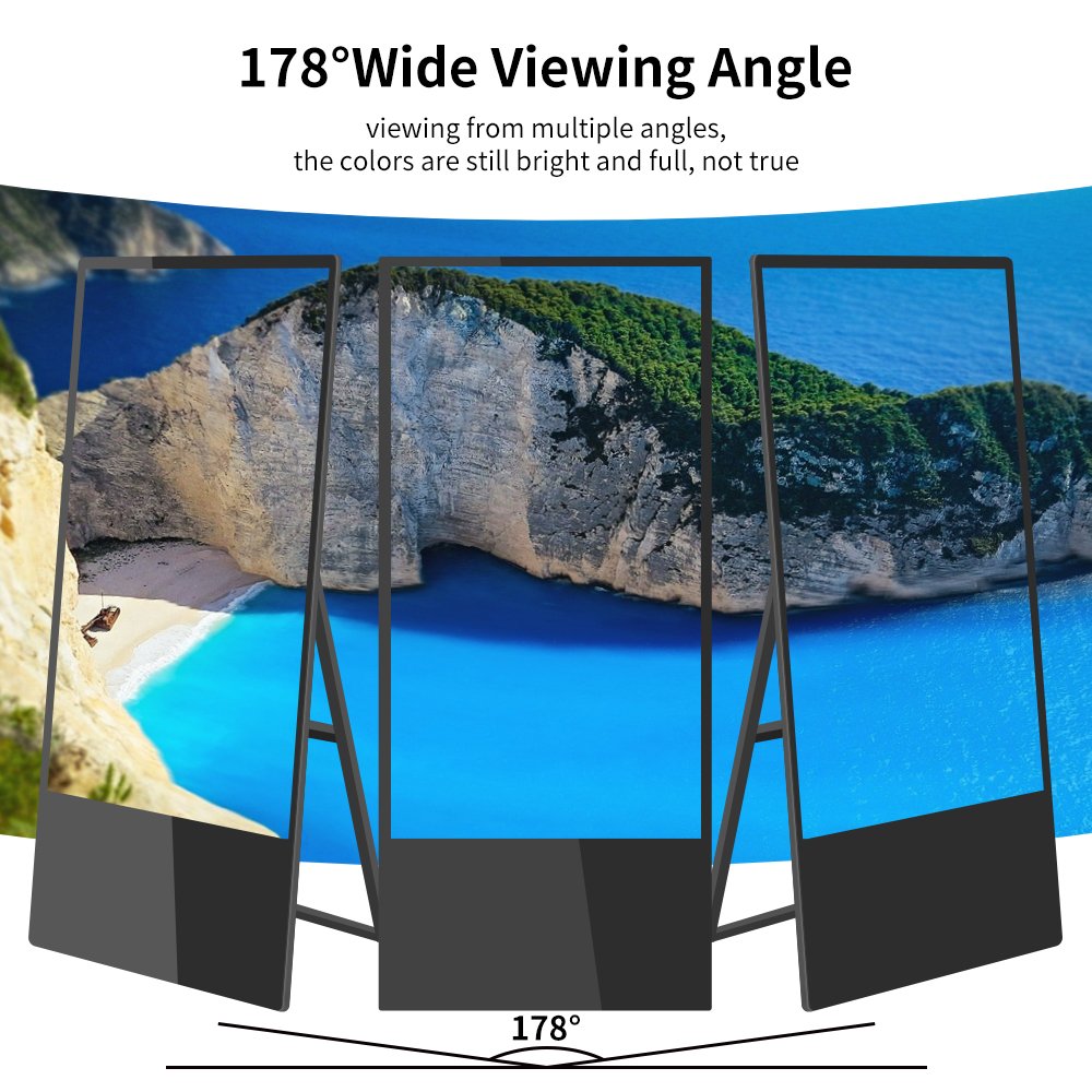 4K LCD Touch Screen Information Kiosk Vertical Touch Screen WiFi USB LCD Display Independent Digital Poster Advertising Player