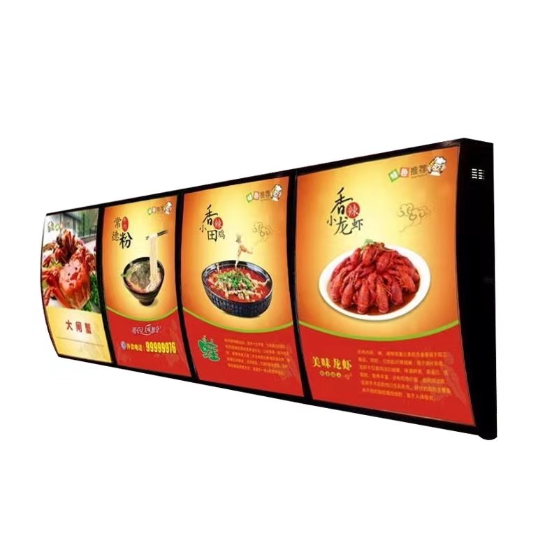 Mall fast food restaurant hanging order plate LED menu plate light box frame display restaurant menu board