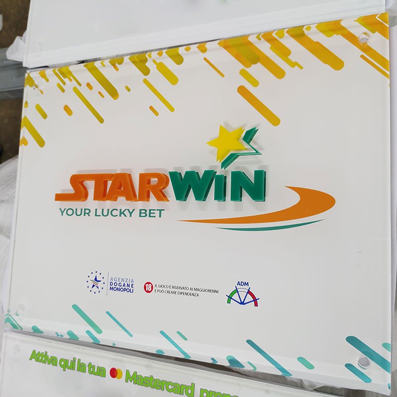 Plexiglass Plaque Custom Company 3D Logo Plastic Sign Board Uv Printing Acrylic Signage