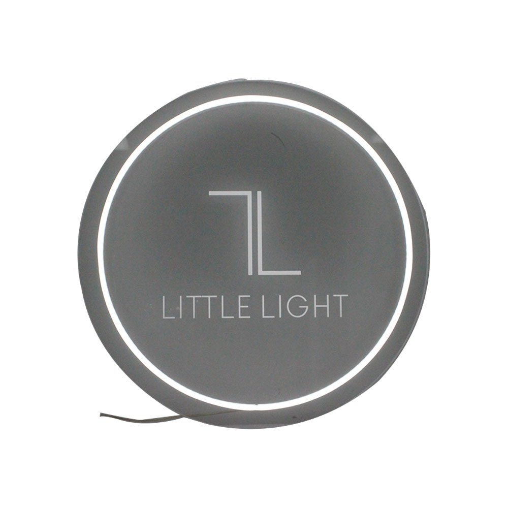 Acrylic Signage Board Interior Backlit Marquee Outdoor Advertisement Circle Salon Led Sign