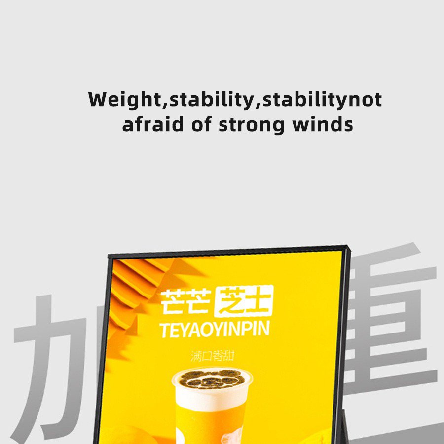 Custom Size signboard design for restaurants Factory Folding Slide-in Poster Marketing Advertising Floor Standing LED Light Box