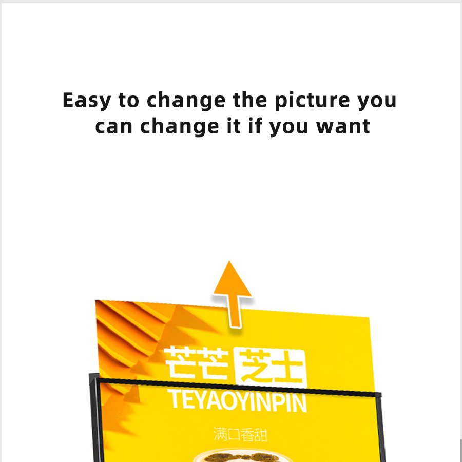 Custom Size signboard design for restaurants Factory Folding Slide-in Poster Marketing Advertising Floor Standing LED Light Box