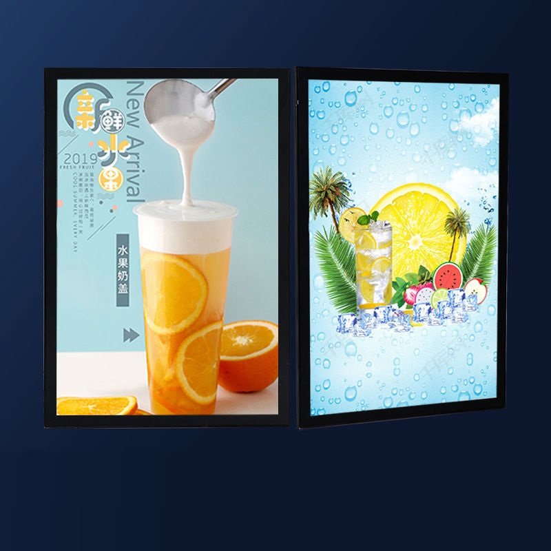 Slim Light Box Led Light Poster Advertising For Restaurant Cinema Menu Board Glass Light Box