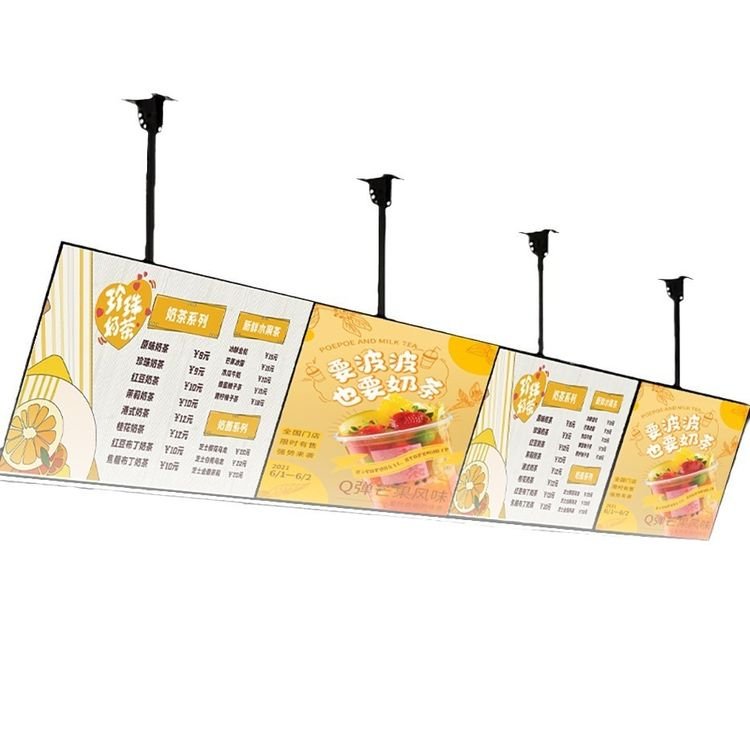 competitive price Ultra-thin light box wall mount restaurant coffee fast food indoor menu board digital Advertising Display