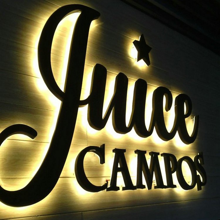 Custom 3D outdoor storefront led advertising letter sign stainless steel LED sign board alphabet illuminated letters