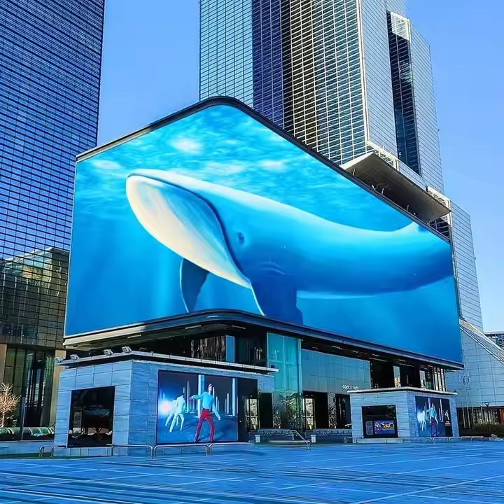 Customized Naked Eye 3D LED Display Screen Outdoor Curved Led video wall advertising display panel for shopping mall Use