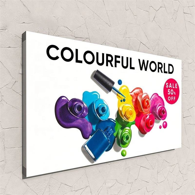 Factory direct rectangular commercial signage 3D printed aluminum frame sign bulletin board advertising led light box