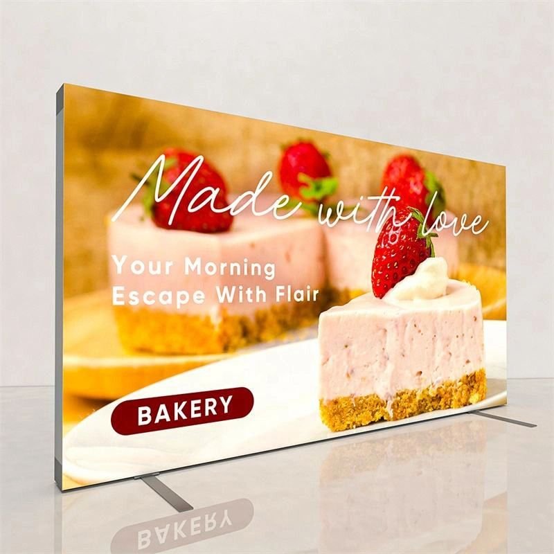 Factory direct rectangular commercial signage 3D printed aluminum frame sign bulletin board advertising led light box