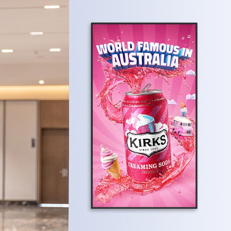 Ultra Slim LCD Advertising Board Display 43 Inch Wall Mount Digital Signage And Display Advertising Machine