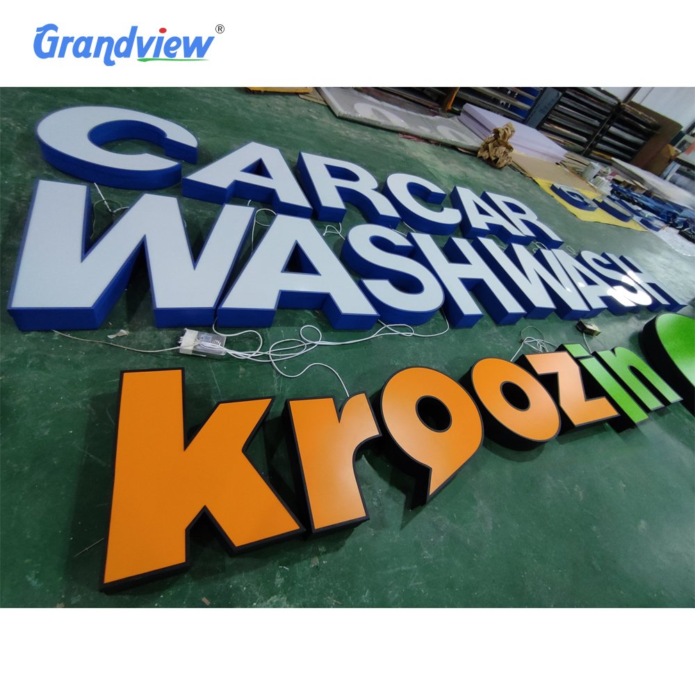 Drop ship custom outdoor stainless steel marquee Illuminated letters sign for shop sign board LED letter lights
