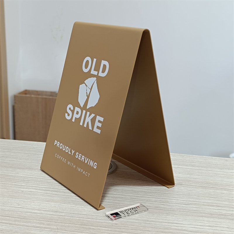 Custom Strong Wind Resistance A Frame Sign Double-Sided Folding Board Slide-in Mirror Sidewalk Sign Signboard outdoor