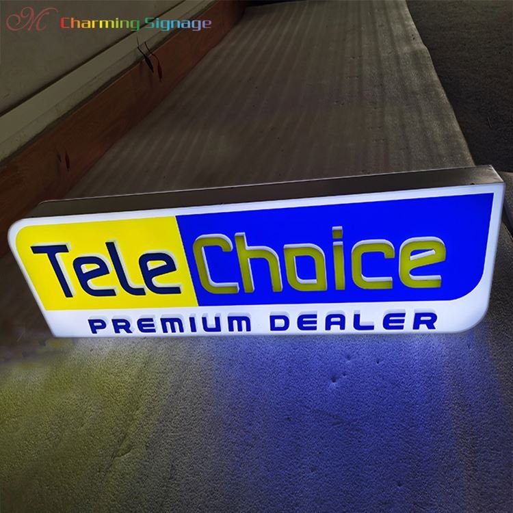 Outdoor Turning Board Lightbox Round Rotating Light Box Led Sign 3D Acrylic Advertising Rectangle Light Box