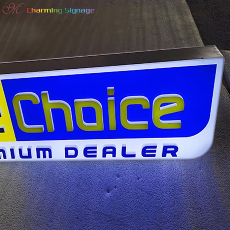 Outdoor Turning Board Lightbox Round Rotating Light Box Led Sign 3D Acrylic Advertising Rectangle Light Box