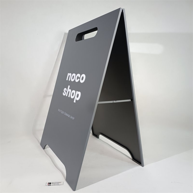Manufacture Custom Sign A Frame Advertising Sidewalk Sign Board Foldable Stainless Steel A Frame Sign Stand