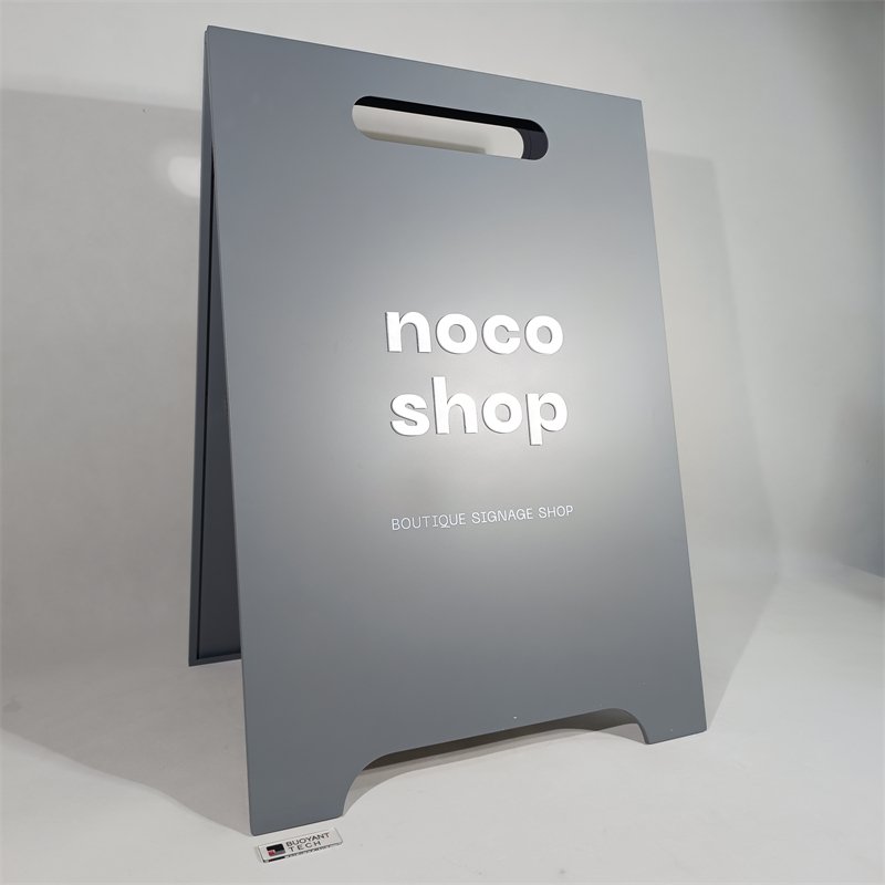 Manufacture Custom Sign A Frame Advertising Sidewalk Sign Board Foldable Stainless Steel A Frame Sign Stand