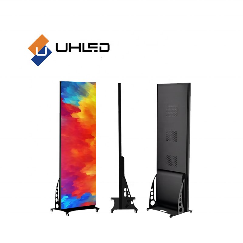 Indoor Video Led Poster P1.839 P2 P2.5 advertising Led Screen Stand 3840hz Led Poster Suitable For Glasses Store Clothing Mall