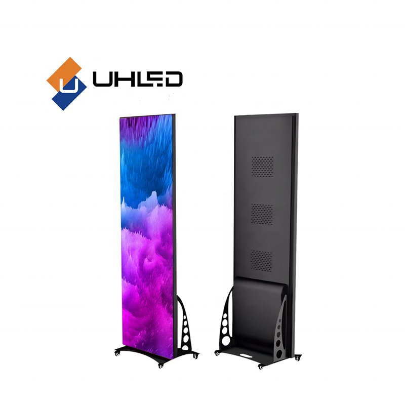 Indoor Video Led Poster P1.839 P2 P2.5 advertising Led Screen Stand 3840hz Led Poster Suitable For Glasses Store Clothing Mall
