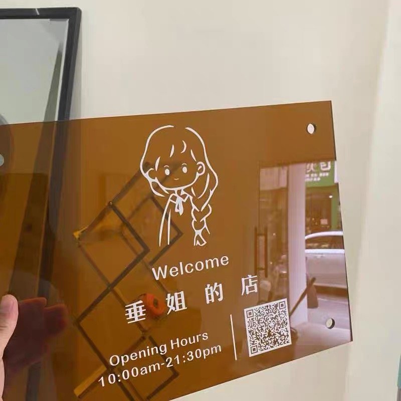 Xinkeda Custom Cut Sign Plastic Acrylic Sign Board with Advertising Printing