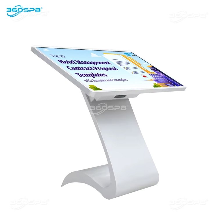 360SPB| ITK55S Free Standing 55 Inch Android 11 OS Touch Screen Interactive Board Screen Player Totem Information Kiosk
