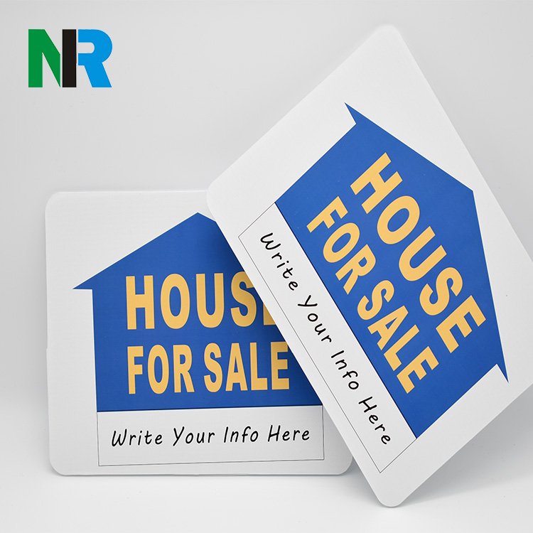 Custom Real Estate Sign Post House For Sale Corrugated Plastic Yard Sign Advertising Board