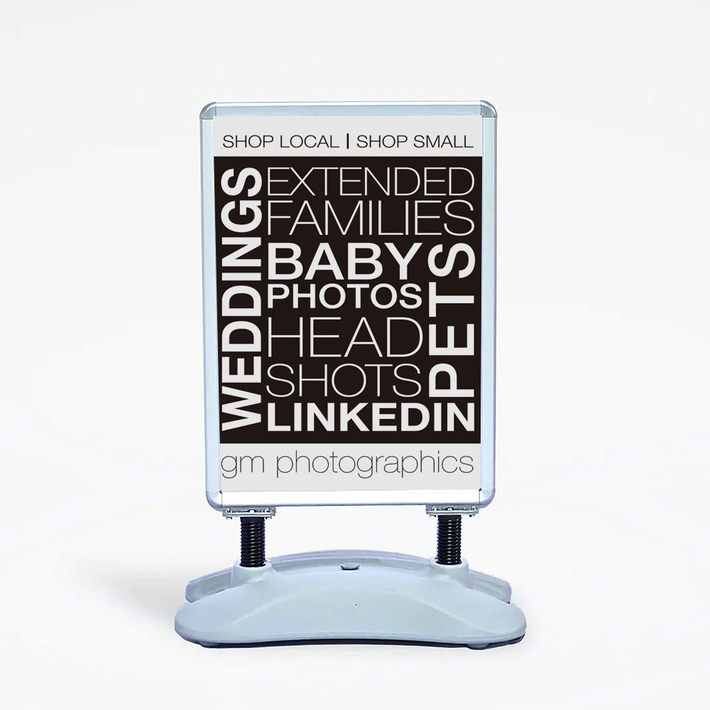 Rectangular shape Signs Aluminum Posters with Water Base Outdoor High Quality Menu Display Stand Advertising Boards