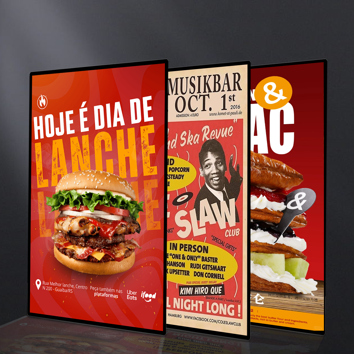 custom led Ultra-thin light box advertising slim light box displays Restaurant Menu Board