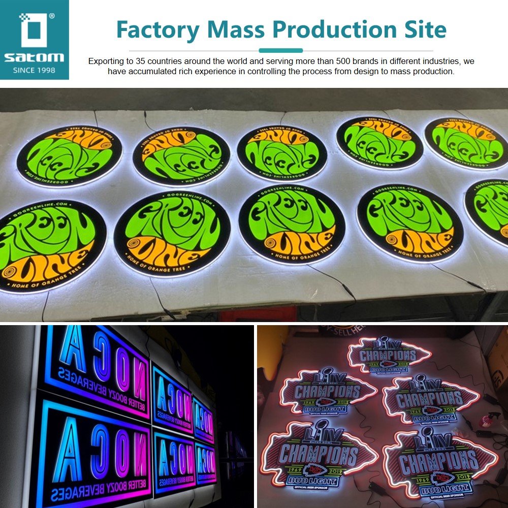 Shop Led Bar Juice Circular Light Sign Board