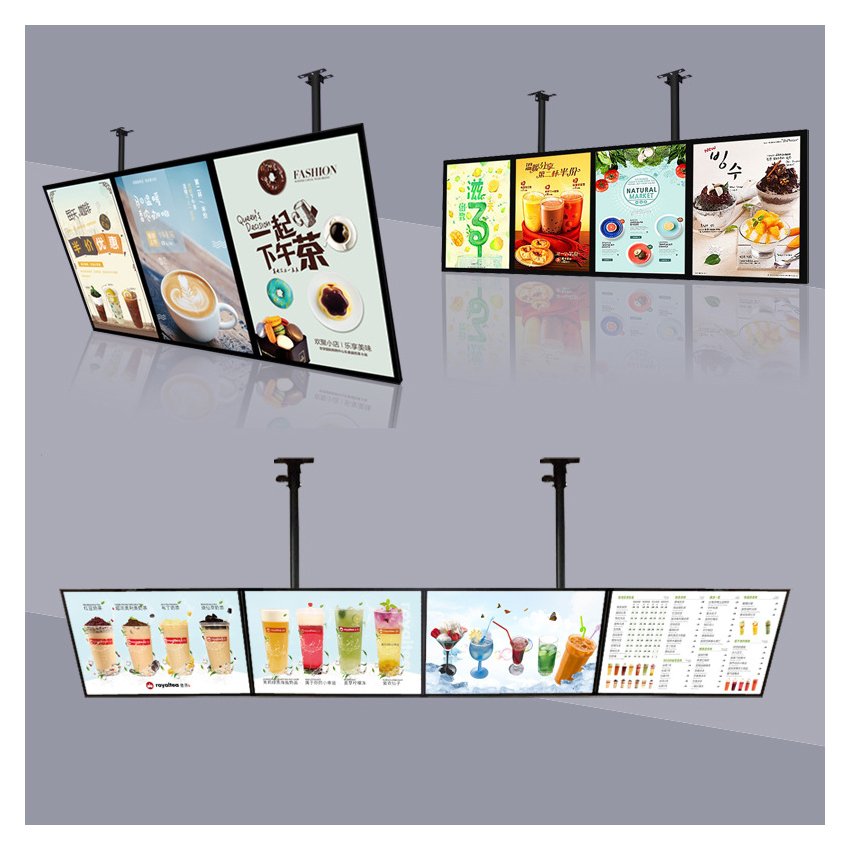 Factory Slim magnetic panel aluminum frame restaurant menu led message advertising sign crystal advertising light boxes