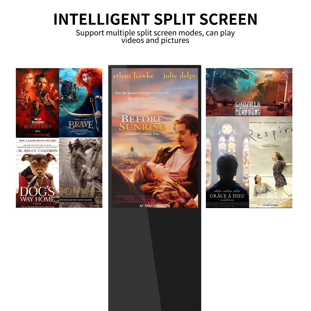 55-inch indoor Vertical Touch Screens Menu Board Digital Signage and LCD Advertising Display
