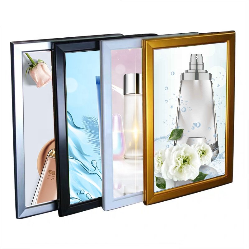 Aluminum Frame Poster LED Light Box for Art photo frame with led light magnetic super thin display