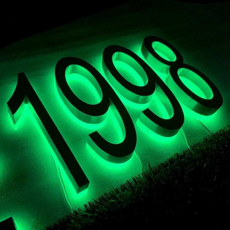 Custom Business Led Sign Outdoor Backlit outdoor Front Store Luminous Letter Metal Backlit logo 3d custom led sign for business
