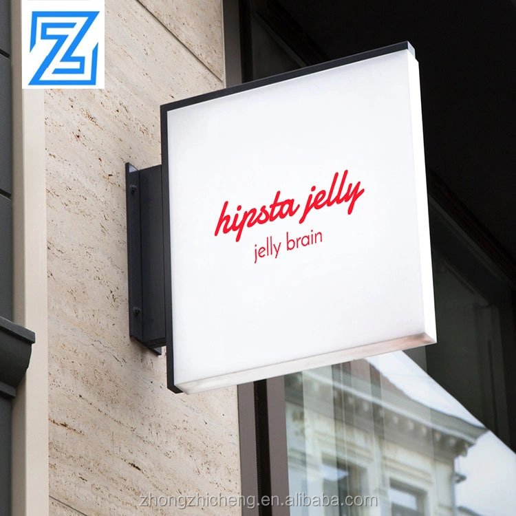 Custom led round box light sign double sided outdoor led sign Outdoor light box signs
