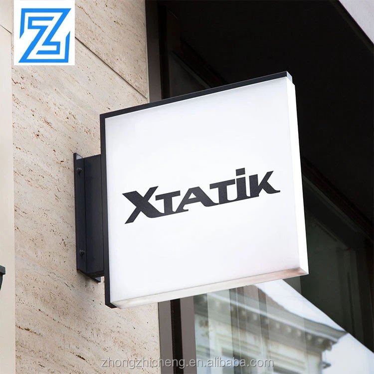 Custom led round box light sign double sided outdoor led sign Outdoor light box signs