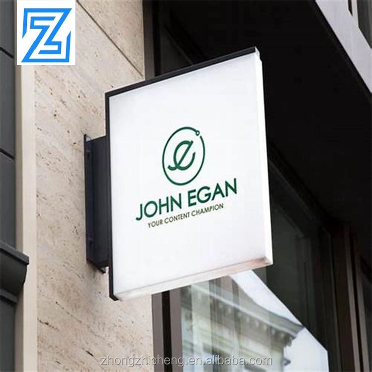 Custom led round box light sign double sided outdoor led sign Outdoor light box signs