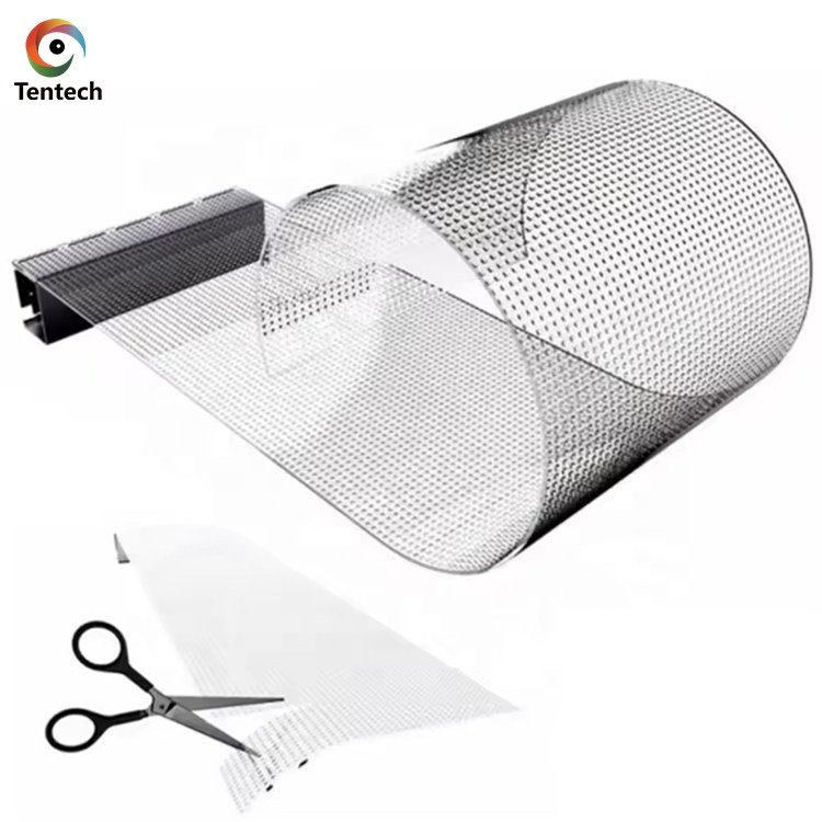 Advertising Digital Signage Flexible video Wall Display crystal screen glass Adhesive LED Transparent Film Screen for glass