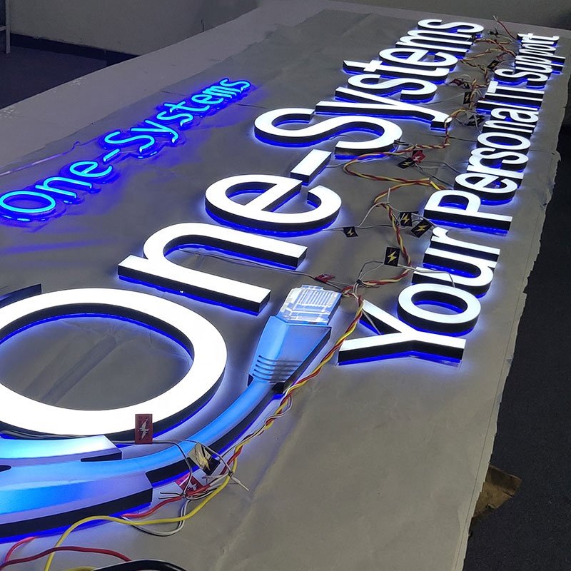 Retail Shop Name Sign Board Design Acrylic 3D LED Illuminated Letter Mobile Phone Cellphone Repair LED Sign