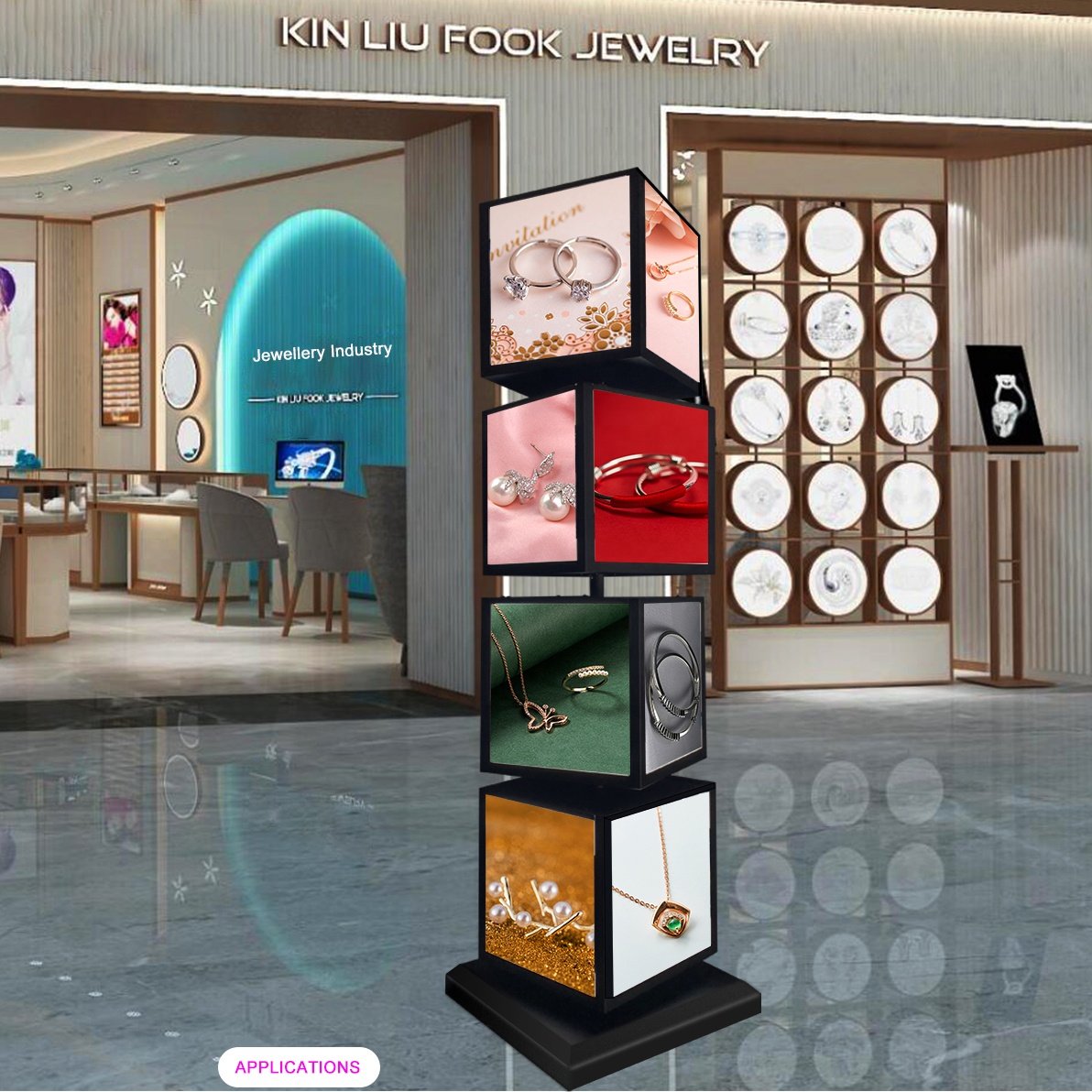 Restaurant stand rotating advertising LED menu board signage rotary BBQ sign lightbox display poster frame for barbecue
