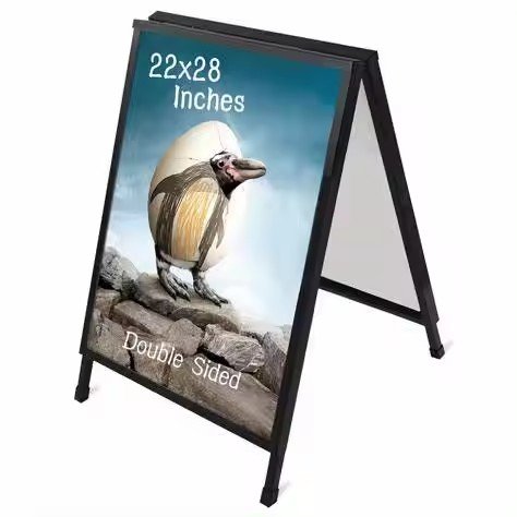 Steel flip 24*36 inch Outdoor Large steel A frame Sidewalk Menu Advertising A Board
