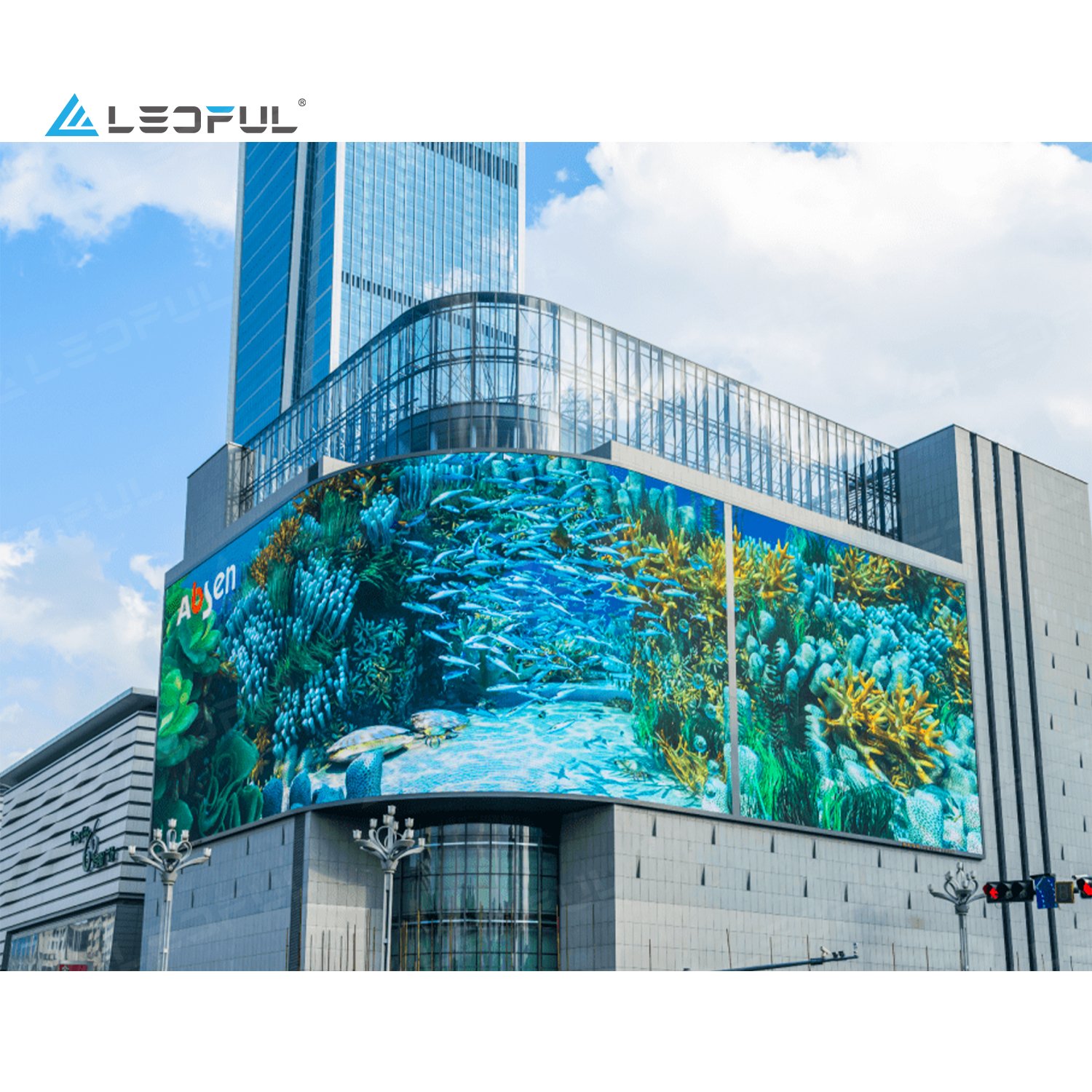 3-5 Years Warranty Outdoor P10 Flexible Waterproof Advertising LED Ice Hockey Display Cabinet Screen Price