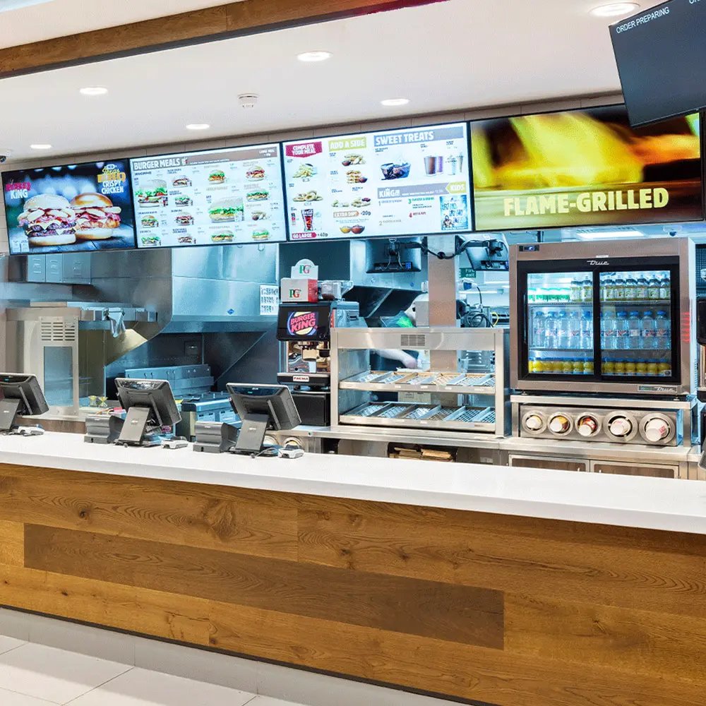 Wall Mounted Lcd Digital Signage 55Inch Indoor Android Advertising Screen Digital Menu Board For Restaurant Fast Food