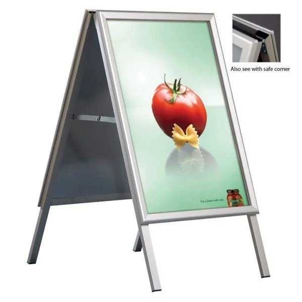 Indoor Outdoor A Board Pavement Sign Round or Mitred Corner B2 50 x 70 cm Free Standing A Board Poster Board