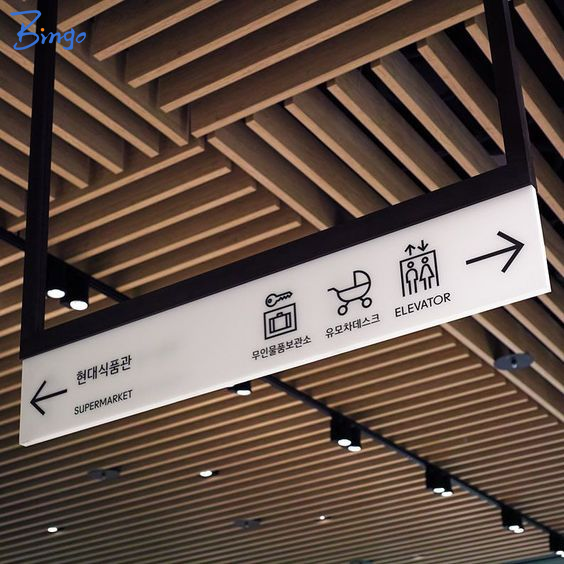 Shopping Mall Guide Sign Wayfinding Direction Sign Custom Made Sign Board Acrylic Hanging Light Box