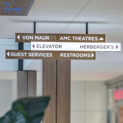 Shopping Mall Guide Sign Wayfinding Direction Sign Custom Made Sign Board Acrylic Hanging Light Box